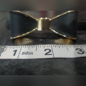 Stylish Black Bow Belt – Gold Tone Accent Great Condition